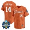 Reese Atwood Jersey #14 Texas AM Aggies 2024 College World Series Patch Vapor Premier Limited NCAA Baseball Stitched Pinstripe Orange
