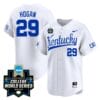 Robert Hogan Jersey #29 Kentucky Wildcats 2024 College World Series Vapor Premier Limited NCAA Baseball Stitched White 4 Robert Hogan Jersey #29 Kentucky Wildcats 2024 College World Series Vapor Premier Limited NCAA Baseball Stitched White