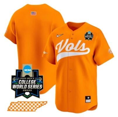 Tennessee Volunteers Team Jersey 2024 College World Series Vapor Premier Limited NCAA Baseball Stitched Orange