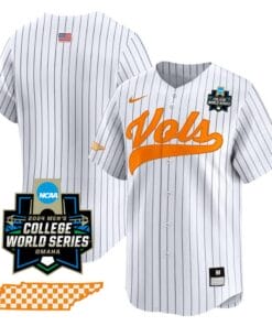 Tennessee Volunteers Team Jersey 2024 College World Series Vapor Premier Limited NCAA Baseball Stitched Pinstripe