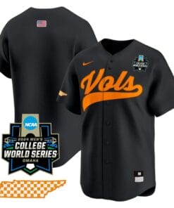 Tennessee Volunteers Team Jersey 2024 College World Series Vapor Premier Limited NCAA Baseball Stitched Black
