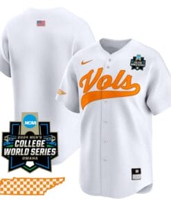 Tennessee Volunteers Team Jersey 2024 College World Series Vapor Premier Limited NCAA Baseball Stitched White