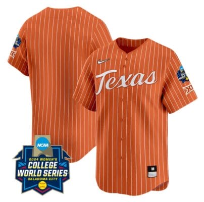 Texas AM Aggies Team Jersey 2024 College World Series Patch Vapor Premier Limited NCAA Baseball Stitched Pinstripe Orange