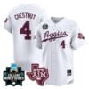 Travis Chestnut Jersey #4 Texas AM Aggies 2024 College World Series Vapor Premier Limited NCAA Baseball Stitched White 4 Travis Chestnut Jersey #4 Texas AM Aggies 2024 College World Series Vapor Premier Limited NCAA Baseball Stitched White