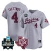Travis Chestnut Jersey #4 Texas AM Aggies 2024 College World Series Vapor Premier Limited NCAA Baseball Stitched Gray