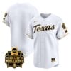 Texas AM Aggies Jersey 2024 College World Series Patch Vapor Premier Limited NCAA Baseball Stitched White Gold