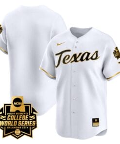 Texas AM Aggies Jersey 2024 College World Series Patch Vapor Premier Limited NCAA Baseball Stitched White Gold