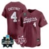 Travis Chestnut Jersey #4 Texas AM Aggies 2024 College World Series Vapor Premier Limited NCAA Baseball Stitched Maroon Stripe