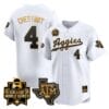 Travis Chestnut Jersey #4 Texas AM Aggies 2024 College World Series Vapor Premier Limited NCAA Baseball Stitched White Gold 5 Travis Chestnut Jersey #4 Texas AM Aggies 2024 College World Series Vapor Premier Limited NCAA Baseball Stitched White Gold