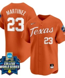 Viviana Martinez Jersey #23 Texas AM Aggies 2024 College World Series Patch Vapor Premier Limited NCAA Baseball Stitched Orange