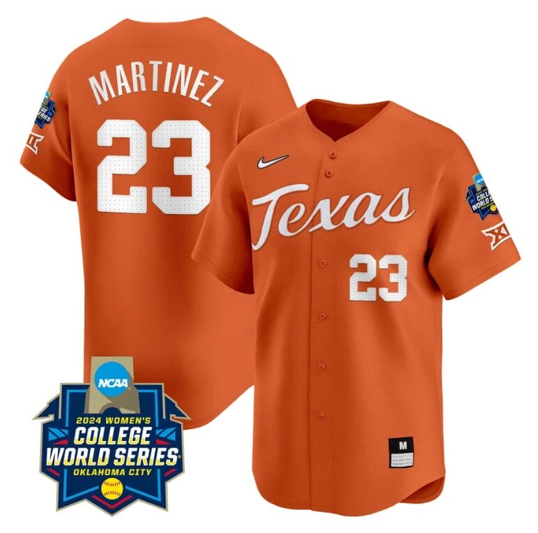 Viviana Martinez Jersey #23 Texas AM Aggies 2024 College World Series Patch Vapor Premier Limited NCAA Baseball Stitched Orange 1 Viviana Martinez Jersey #23 Texas AM Aggies 2024 College World Series Patch Vapor Premier Limited NCAA Baseball Stitched Orange
