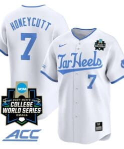 Vance Honeycutt Jersey North Carolina Tar Heels 2024 College World Series Vapor Premier Limited NCAA Baseball Stitched White