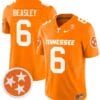 Aaron Beasley Jersey #6 Tennessee Volunteers Vapor Limited College Football Orange