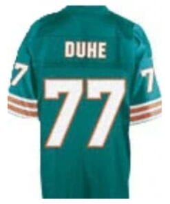 AJ Duhe Jersey Miami Dolphins Custom Throwback Football