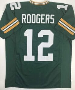 Aaron Rodgers Jersey Green Bay Packers Custom Custom Throwback Football