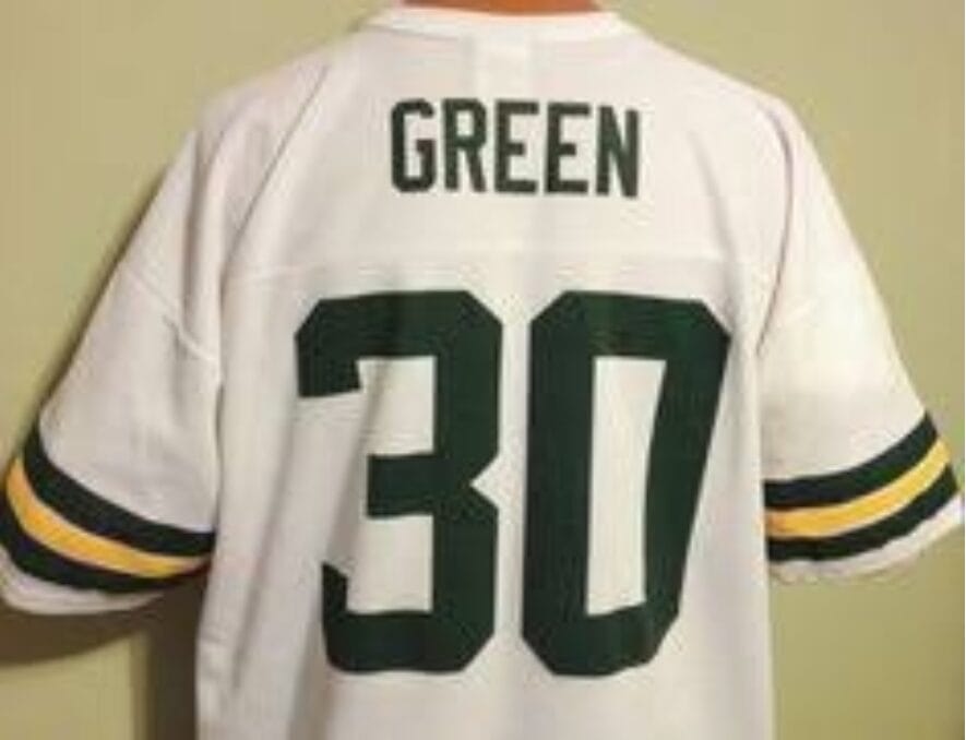 Ahman Green Jersey Green Bay Packers Custom Throwback Football White 8 Ahman Green Jersey Green Bay Packers Custom Throwback Football White
