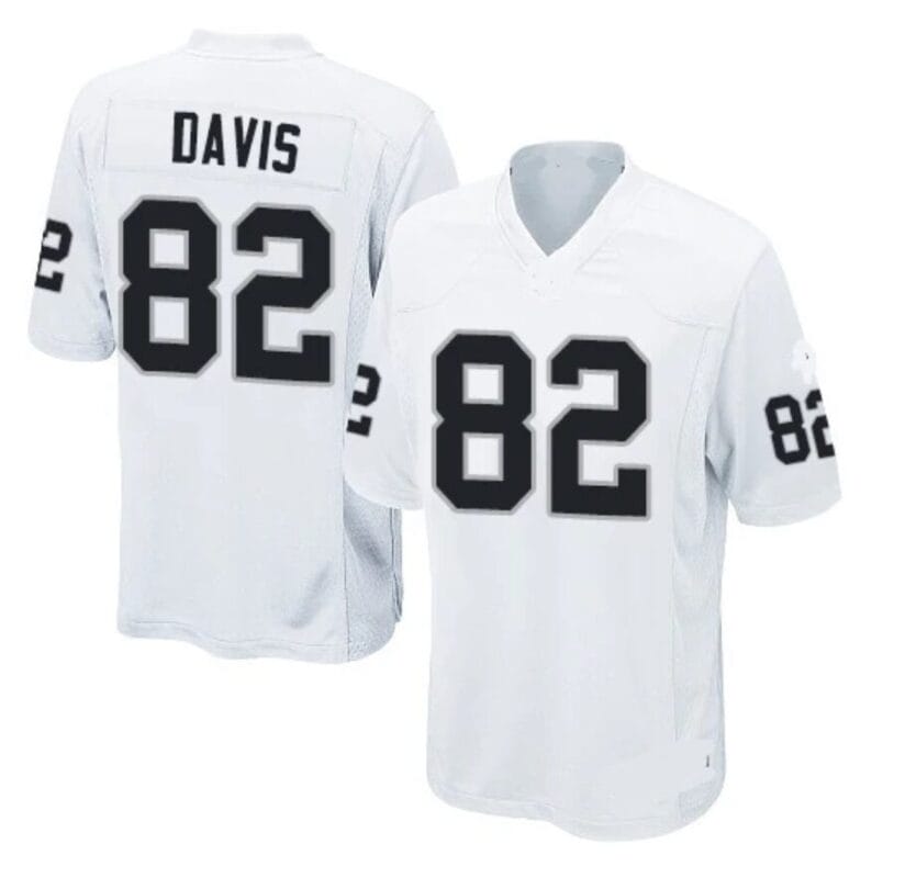 Al Davis Jersey Oakland Raiders Custom Throwback Football White 8 Al Davis Jersey Oakland Raiders Custom Throwback Football White