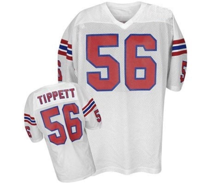 Andre Tippett Jersey New England Patriots Custom Throwback Football White 8 Andre Tippett Jersey New England Patriots Custom Throwback Football White