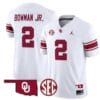 Billy Bowman Jr Jersey #2 Oklahoma Sooners Football Throwback Vapor Limited Stitched White