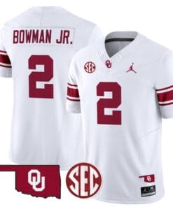 Billy Bowman Jr Jersey #2 Oklahoma Sooners Football Throwback Vapor Limited Stitched White
