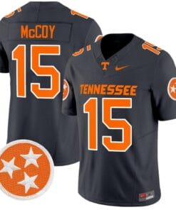 Bru McCoy Jersey #15 Tennessee Volunteers Vapor Limited College Football Smoke Grey