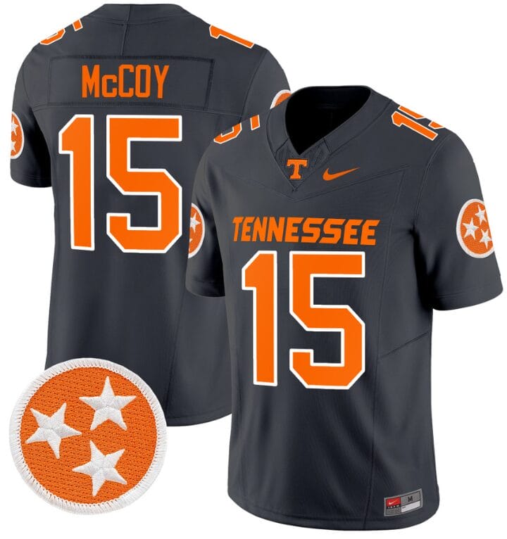 Bru McCoy Jersey #15 Tennessee Volunteers Vapor Limited College Football Smoke Grey 8 Bru McCoy Jersey #15 Tennessee Volunteers Vapor Limited College Football Smoke Grey