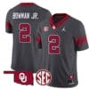 Billy Bowman Jr Jersey #2 Oklahoma Sooners Football Throwback Vapor Limited Stitched Anthracite