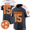 Bru McCoy Jersey #15 Tennessee Volunteers Vapor Limited College Football Grey Alternate