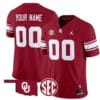 Custom Oklahoma Sooners Jersey Name and Number Football Throwback Vapor Limited Stitched Crimson