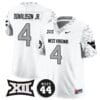 CJ Donaldson Jr Jersey #4 West Virginia Mountaineers 2024 Vapor Limited Football Honor Jerry West Stitched White