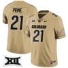 Coach Prime Jersey #21 Colorado Buffaloes 2024 Vapor Limited NCAA Football Gold