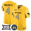 CJ Donaldson Jr Jersey #4 West Virginia Mountaineers 2024 Vapor Limited Football Honor Jerry West Stitched Goal