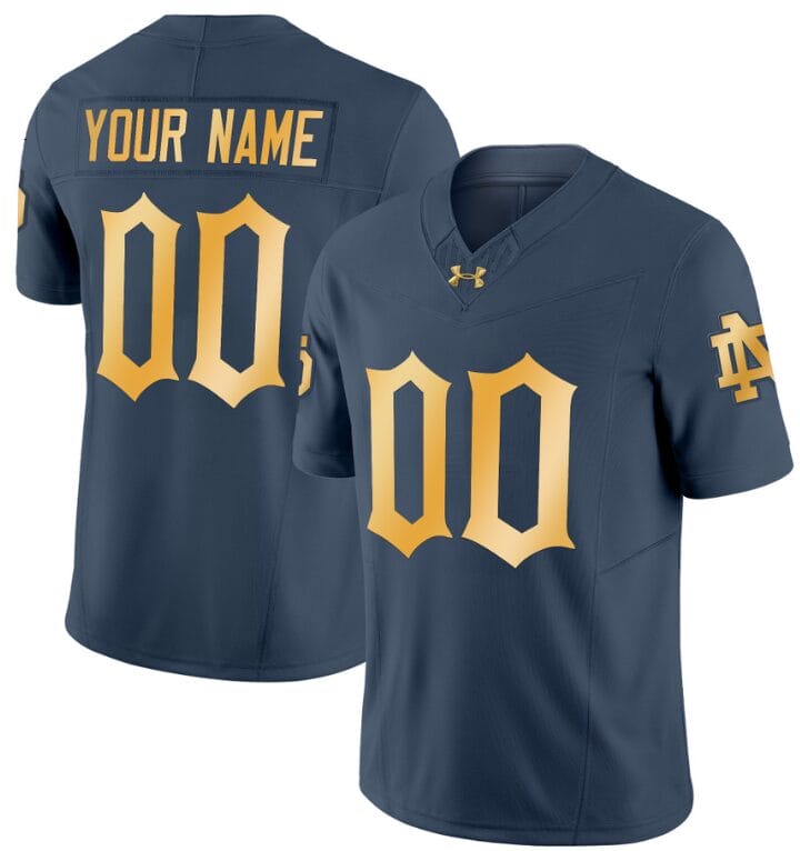 Custom Notre Dame Jersey Name and Number Fighting Irish 2024 Vapor Limited College Football Blue Gray 8 Custom Notre Dame Jersey Name and Number Fighting Irish 2024 Vapor Limited College Football Blue Gray