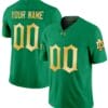 Custom Notre Dame Jersey Name and Number Fighting Irish 2024 Vapor Limited College Football Green