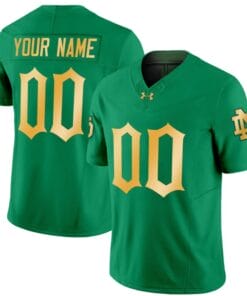 Custom Notre Dame Jersey Name and Number Fighting Irish 2024 Vapor Limited College Football Green