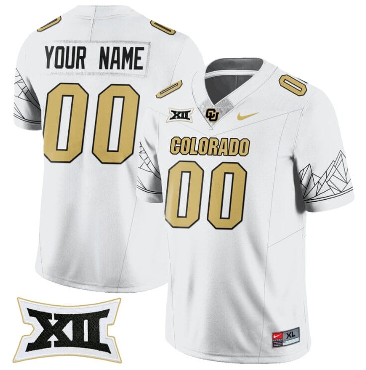 Custom Colorado Buffaloes Jersey Name and Number 2024 Vapor Limited NCAA Football White 8 Custom Colorado Buffaloes Jersey Name and Number 2024 Vapor Limited NCAA Football White