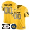 Custom West Virginia Mountaineers Jersey Name and Number 2024 Vapor Limited Football Honor Jerry West Stitched Gold