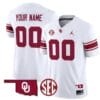 Custom Oklahoma Sooners Jersey Name and Number Football Throwback Vapor Limited Stitched White