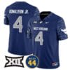 CJ Donaldson Jr Jersey #4 West Virginia Mountaineers 2024 Vapor Limited Football Honor Jerry West Stitched Navy