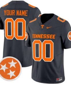 Custom Tennessee Volunteers Jersey Name and Number Vapor Limited College Football Smoke Grey