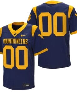 Custom West Virginia Mountaineers Jersey Name and Number College Football Stitched Navy
