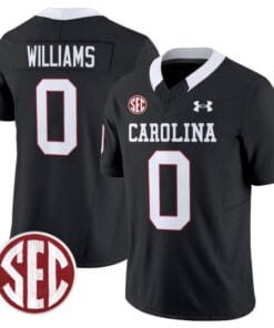 Debo Williams Jersey #0 South Carolina Gamecocks Football 1980 Throwback Vapor Limited SEC Patch Black 