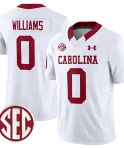 Debo Williams Jersey #0 South Carolina Gamecocks Football 1980 Throwback Vapor Limited SEC Patch White 