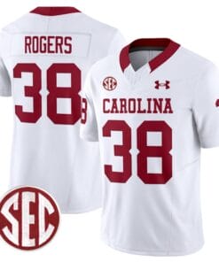 George Rogers Jersey #38 South Carolina Gamecocks Football 1980 Throwback Vapor Limited SEC Patch White
