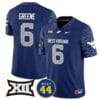 Garrett Greene Jersey #6 West Virginia Mountaineers 2024 Vapor Limited Football Honor Jerry West Stitched Navy