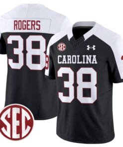 George Rogers Jersey #38 South Carolina Gamecocks Football 1980 Throwback Vapor Limited SEC Patch Black Alternate
