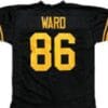 Hines Ward Jersey Pittsburgh Steelers Custom Throwback Football Black with Gold Letters