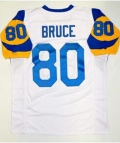 Isaac Bruce Jersey Los Angeles Rams Custom Throwback Football White