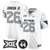 Justin Johnson Jr Jersey #26 West Virginia Mountaineers 2024 Vapor Limited Football Honor Jerry West Stitched White