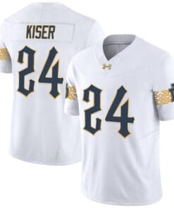 Jack Kiser Jersey #24 Notre Dame Fighting Irish 2024 Vapor Limited College Football White